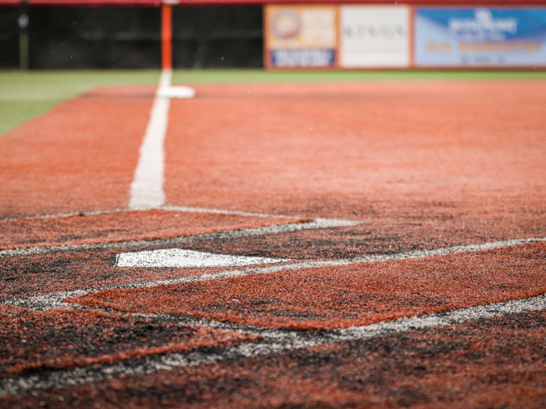 softball field focused on home plate