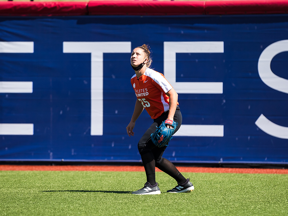 Megan Wiggins in the outfield.