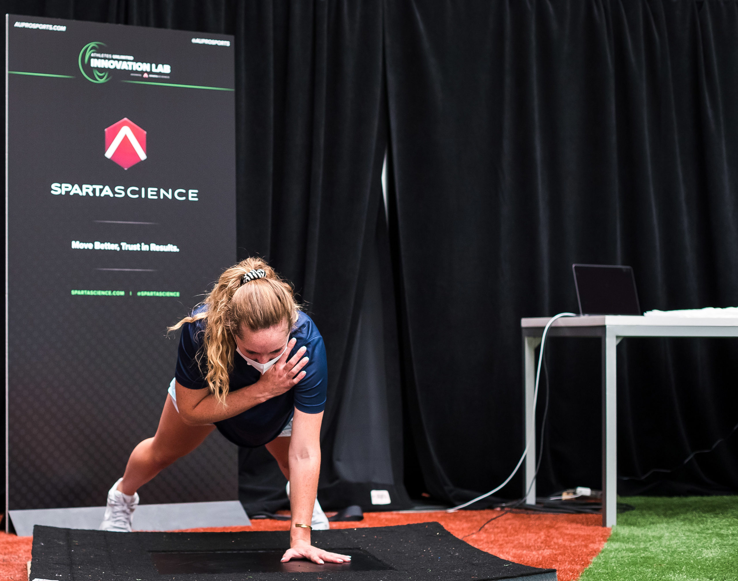 An athlete using Sparta Science technology.