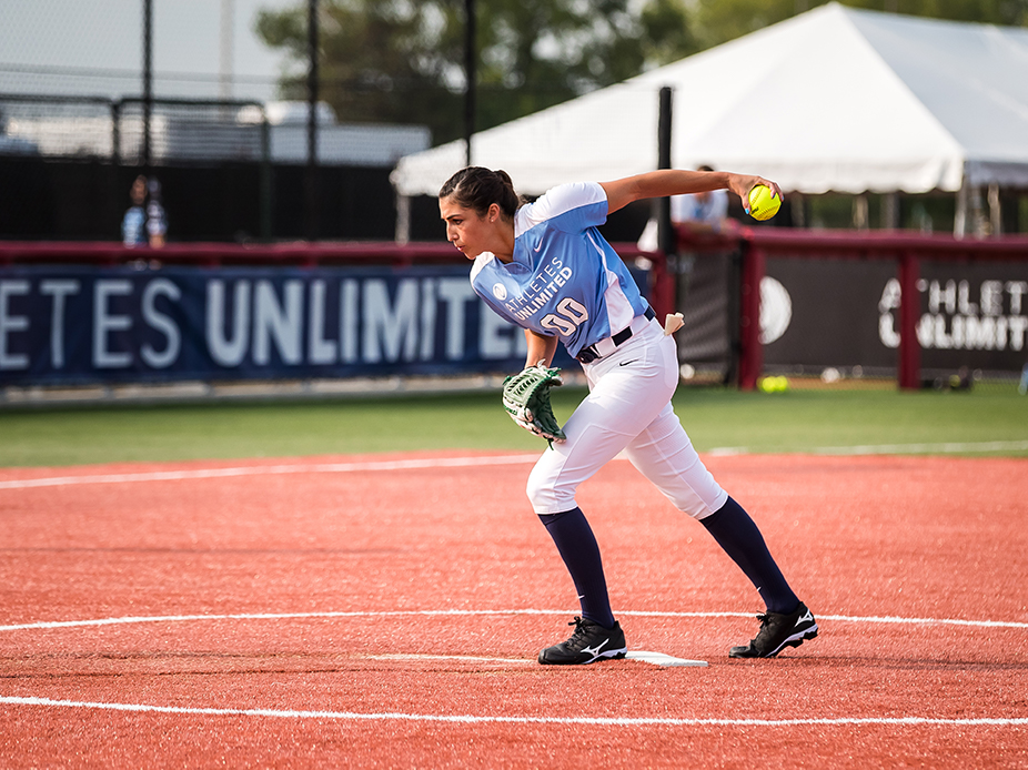 Danielle O'Toole pitching.