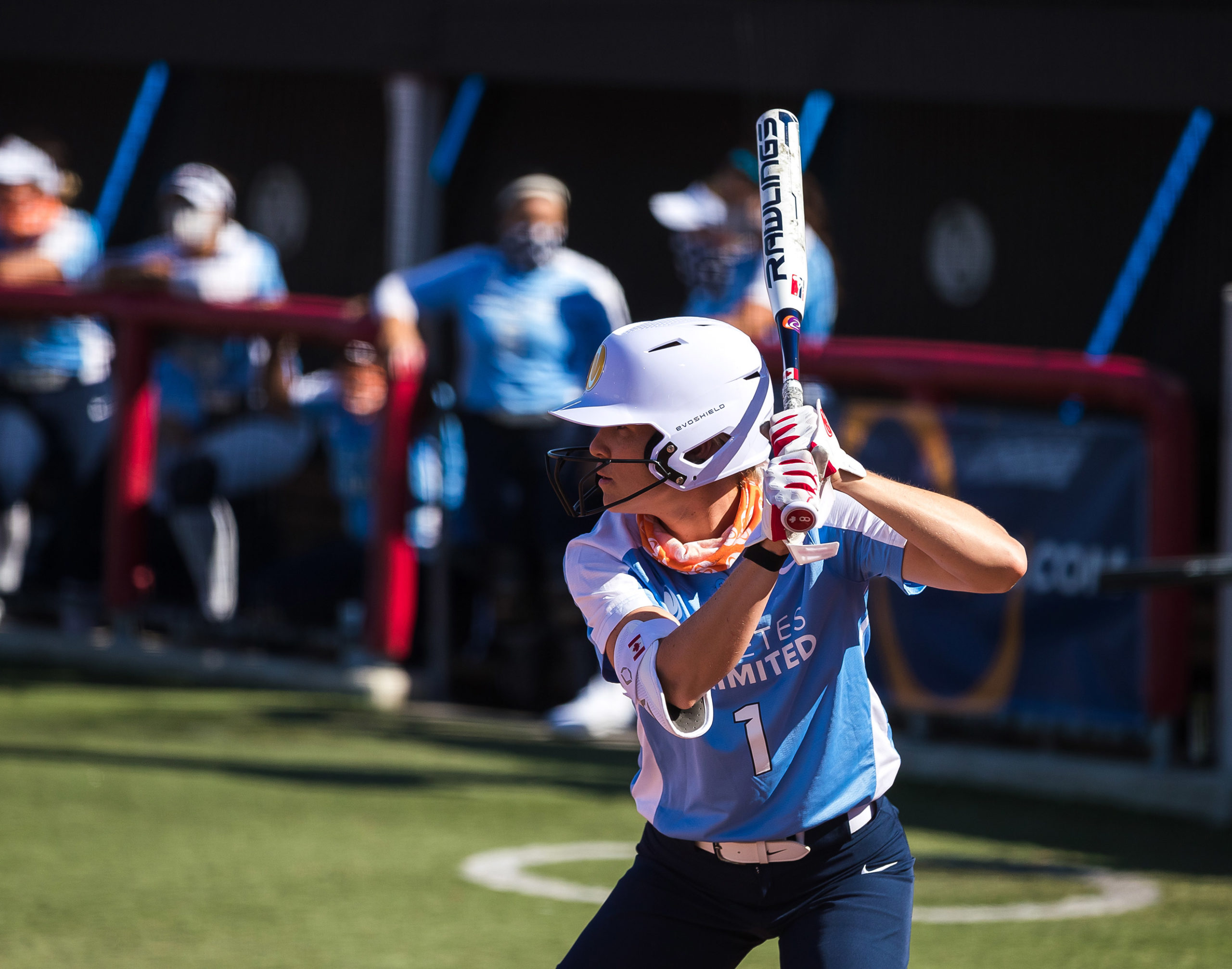 Victoria Hayward batting.