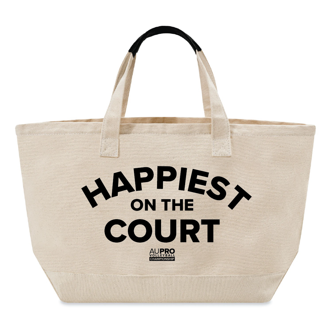 Tan tote bag with